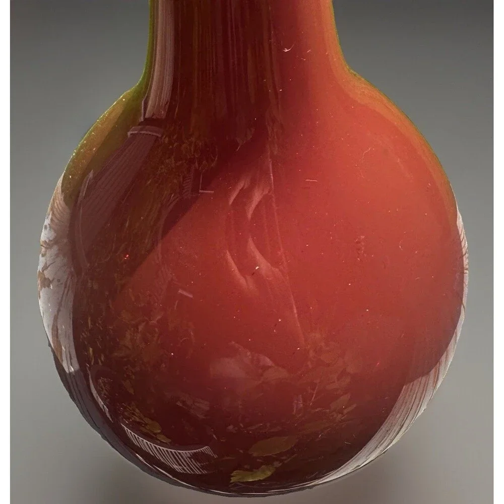 VTG 1960s MCM Oxblood Minimalist Swung Glass Vase 21”h MCM Art Glass⁠ RARE!